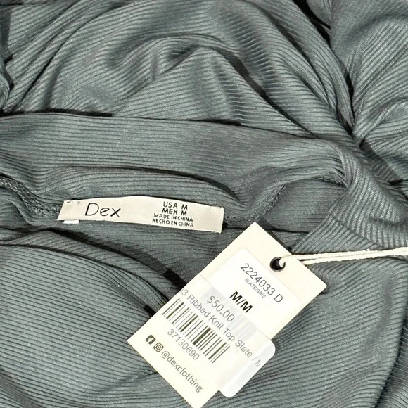 Dex Ribbed Knit Top NWT - Picture 3 of 5